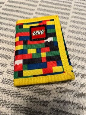 Lego Multicolor Brick-Print Wallet with Yellow Trim